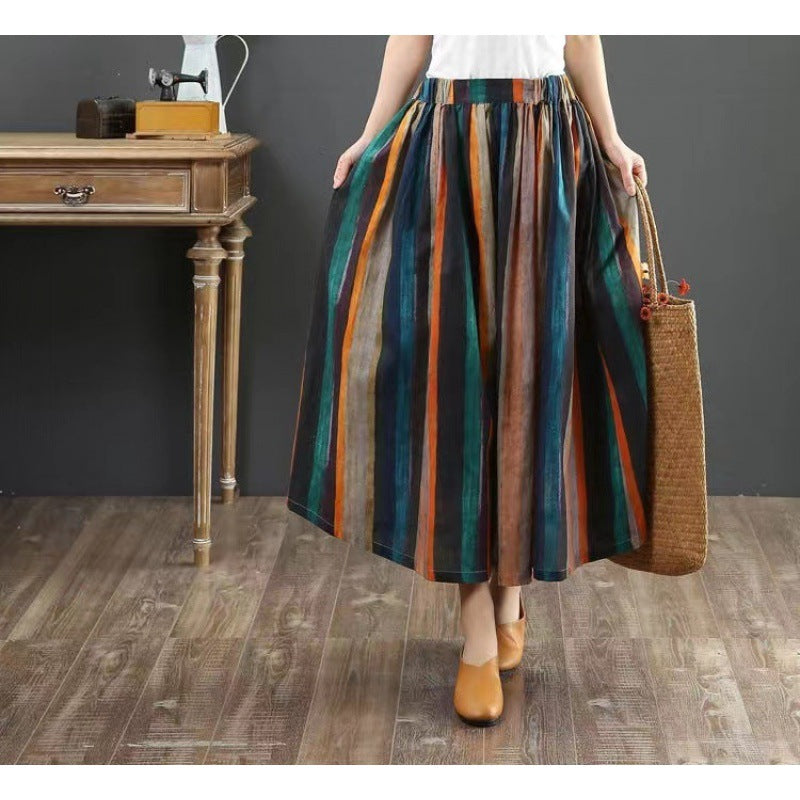 Jupe maxi femme avec motif rayé coloré Chic und Stil
