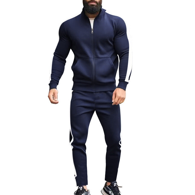 Costume de loisirs sportif pour hommes avec col haut et poches zippées pratiques Chic und Stil
