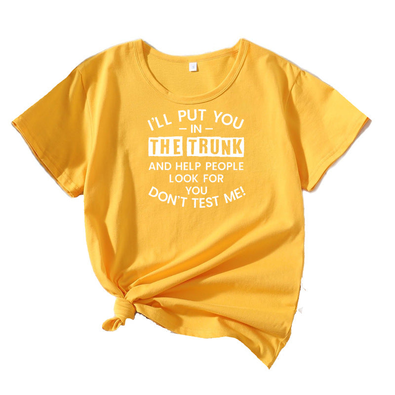 Dames Casual T-shirt Graphique Chic und Stil