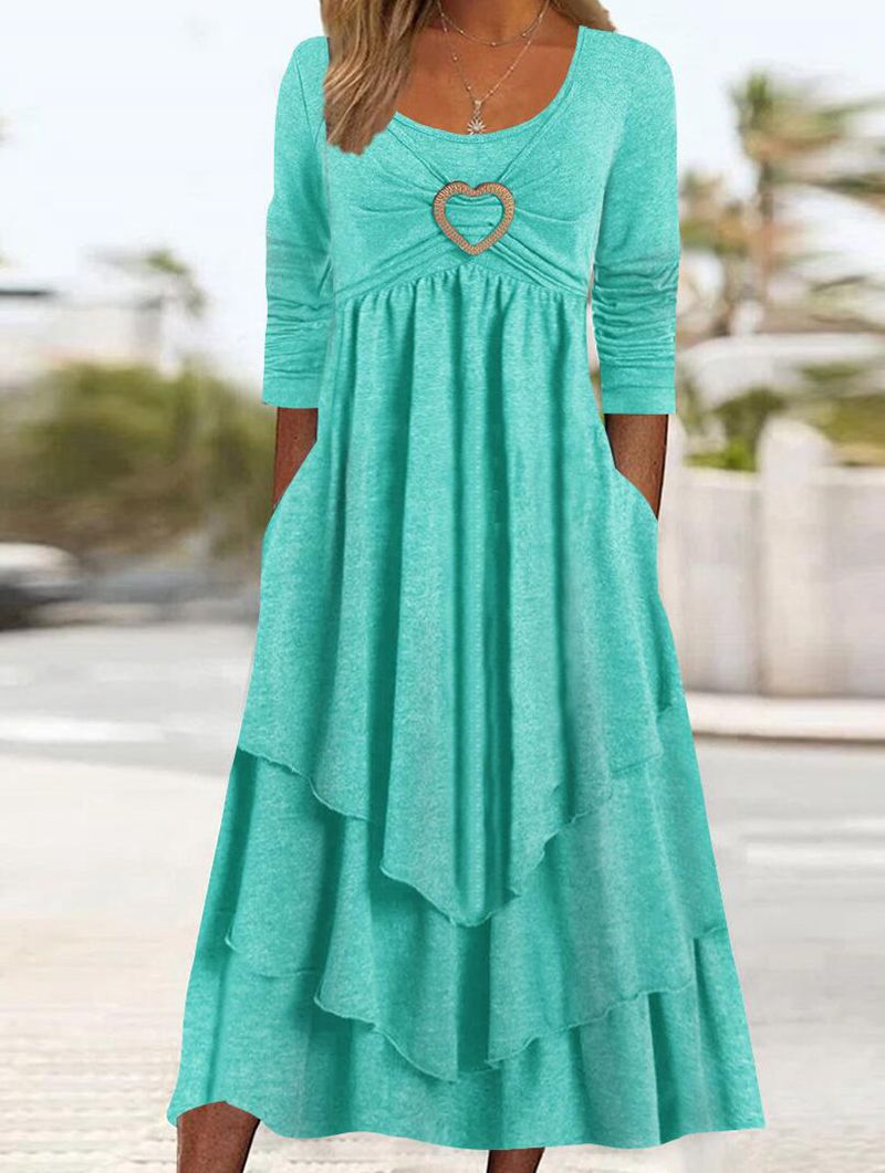 Robe de couche décontractée pour femmes avec détail en forme de cœur et poches Chic und Stil