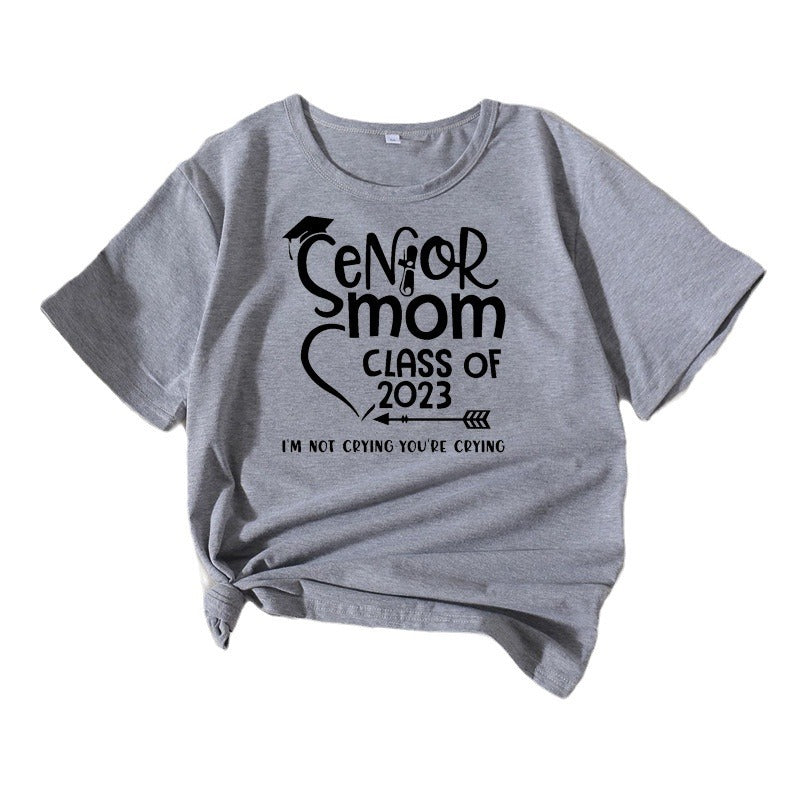 T-shirt graphique en coton pour femmes Chic und Stil
