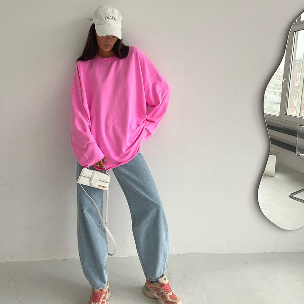 Chemise à manches longues décontractée et oversize pour femmes Chic und Stil