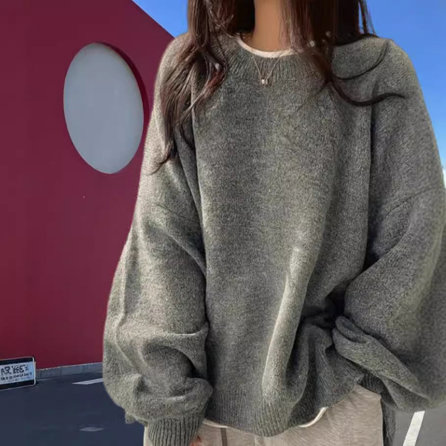 Pull tricot oversized pour femmes avec des manches bouffantes élégantes et un design moderne Chic und Stil