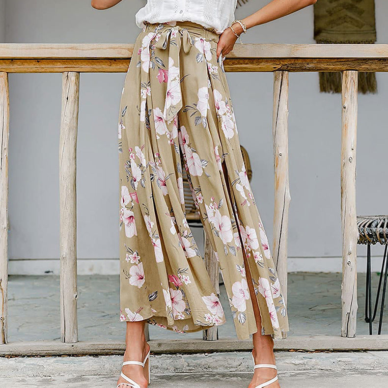 Jupes maxi fluides taille haute pour femmes Chic und Stil
