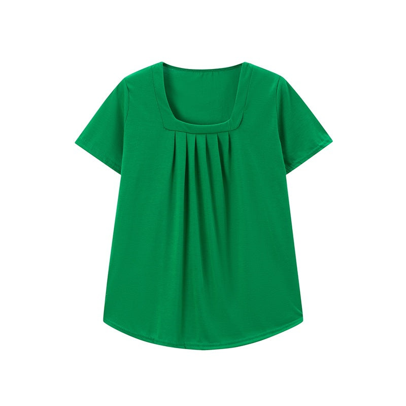 Tunique à encolure carrée plissée pour femmes Chic und Stil