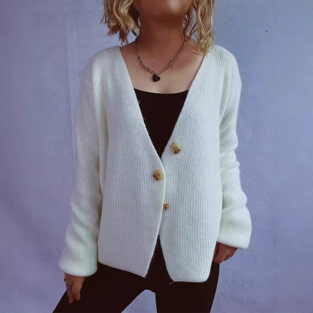 Cardigan en tricot décontracté pour femmes avec détails de boutons décoratifs Chic und Stil