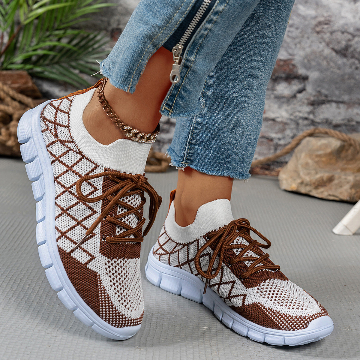 Baskets de fitness légères en tricot pour femmes Chic und Stil