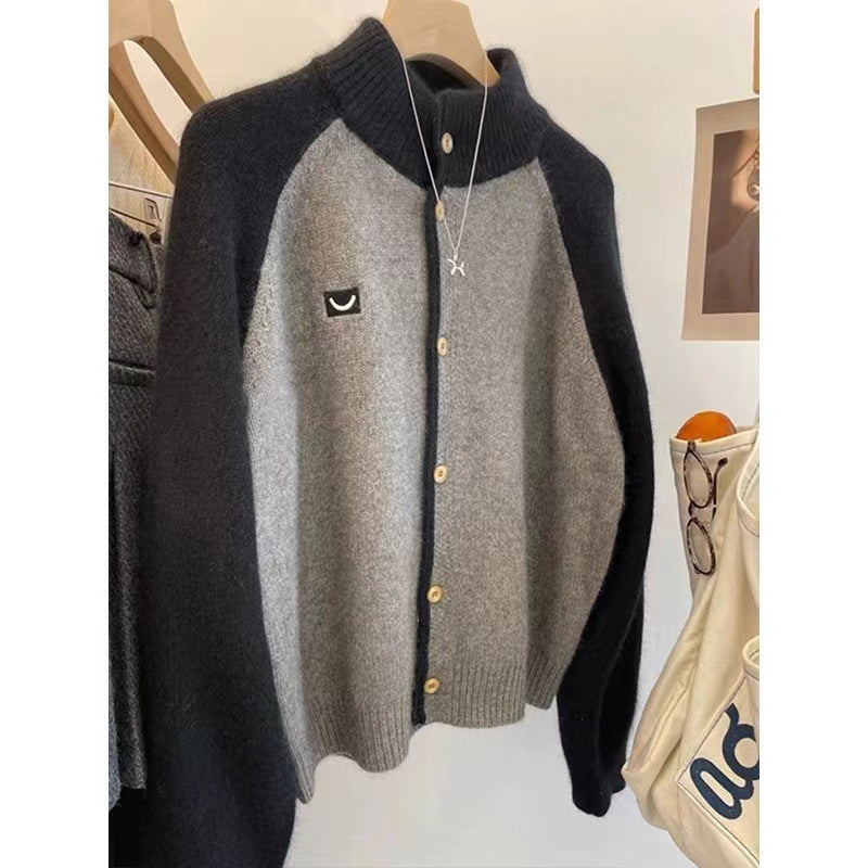 Cardigan en tricot pour femmes avec col élégant et détails de boutons Chic und Stil