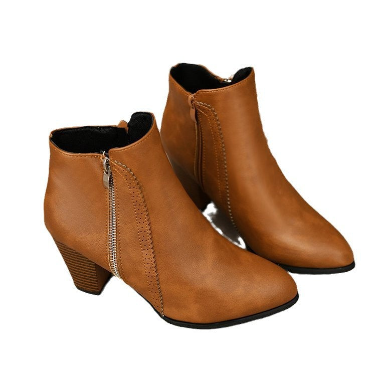 Bottes à talon élégantes pour femmes avec fermeture éclair Chic und Stil