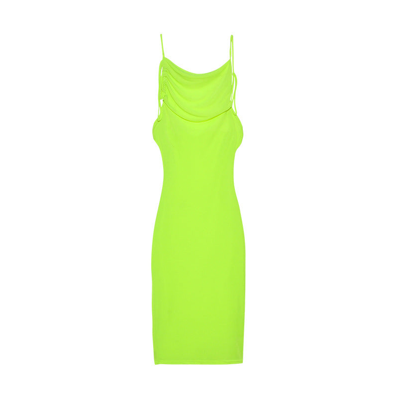 Robe moulante à volants pour femmes avec bretelles réglables Chic und Stil