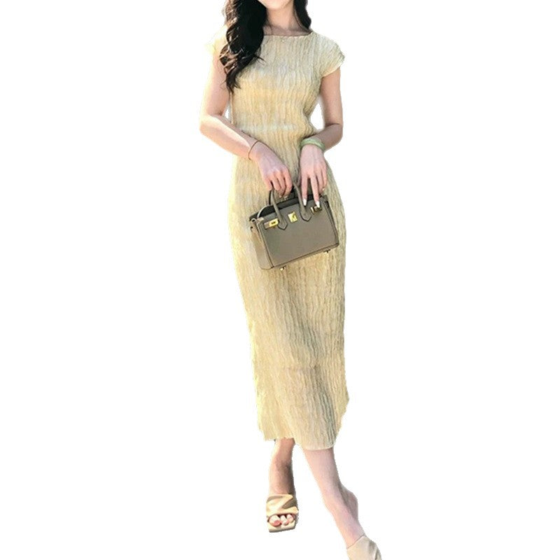 Robe midi texturée pour femmes Chic und Stil