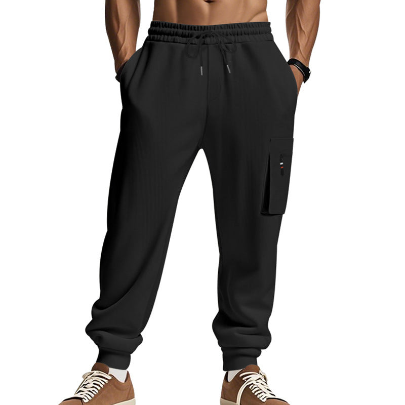 Pantalon d'entraînement cargo pour homme avec taille élastique et poches pratiques Chic und Stil