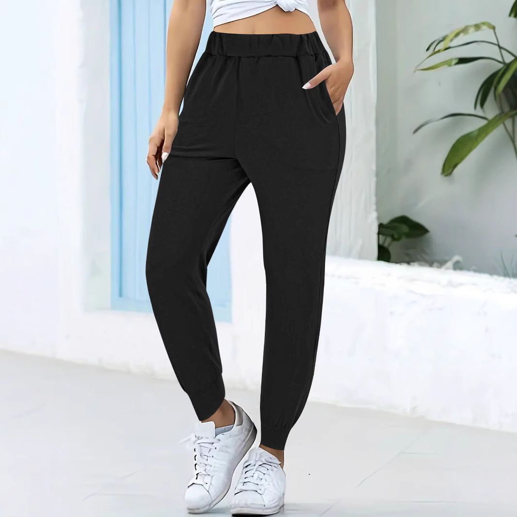 Pantalon de jogging confortable pour femmes avec taille élastique et poches pratiques Chic und Stil