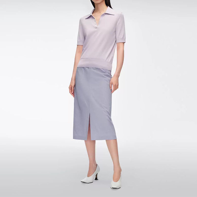 Pull polo à manches courtes pour femmes Chic und Stil