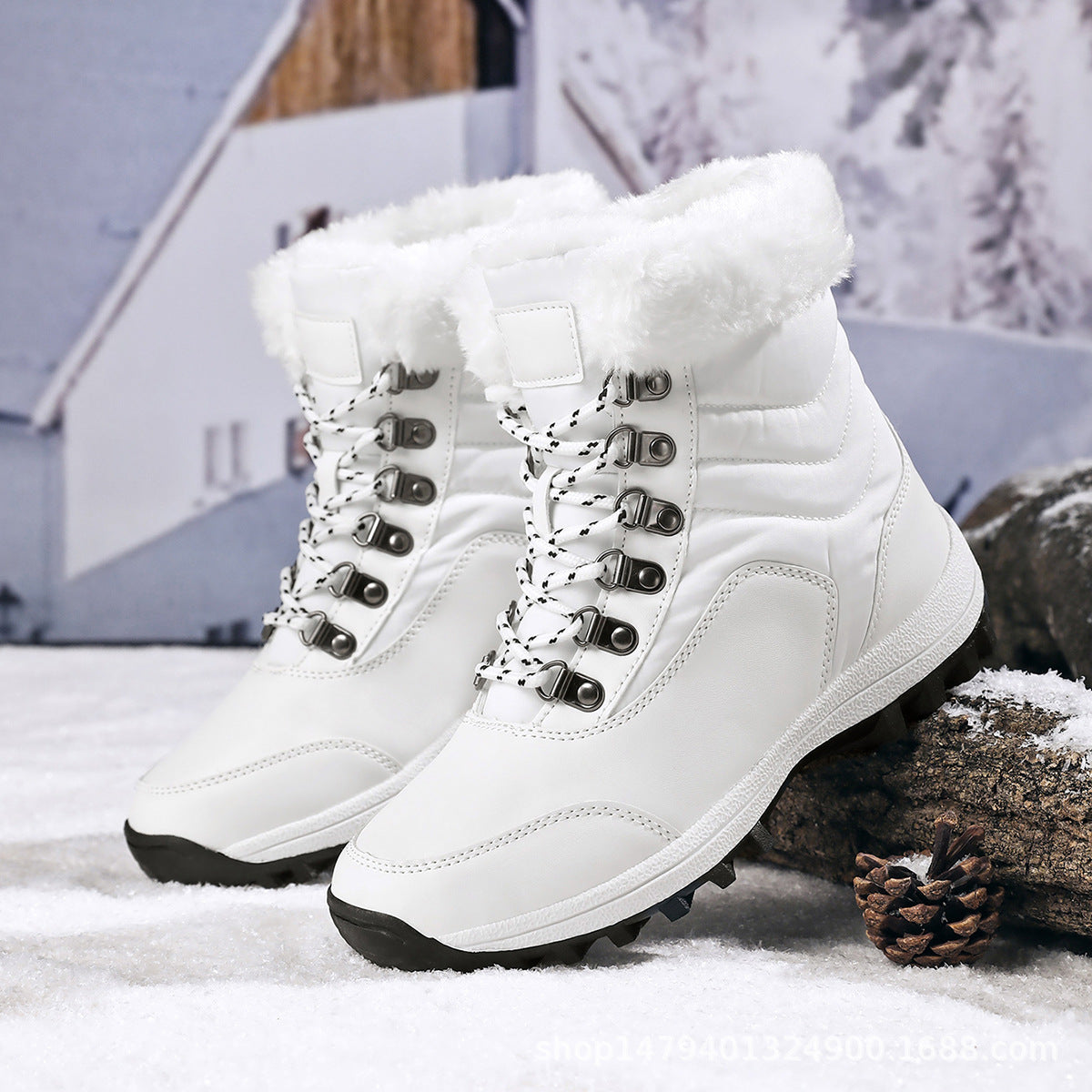 Bottes d'hiver imperméables pour femmes avec doublure en peluche Chic und Stil