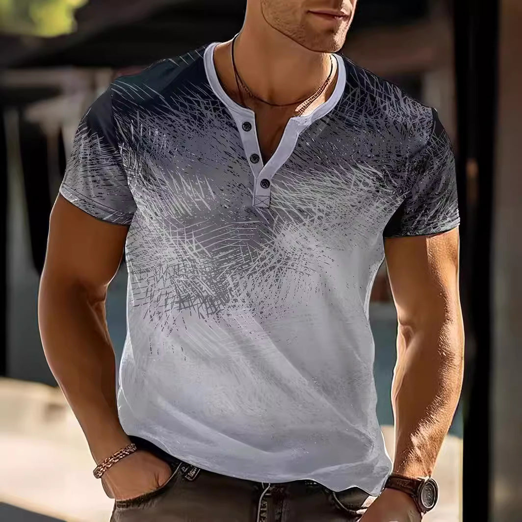 T-shirt Henley structuré pour hommes Chic und Stil
