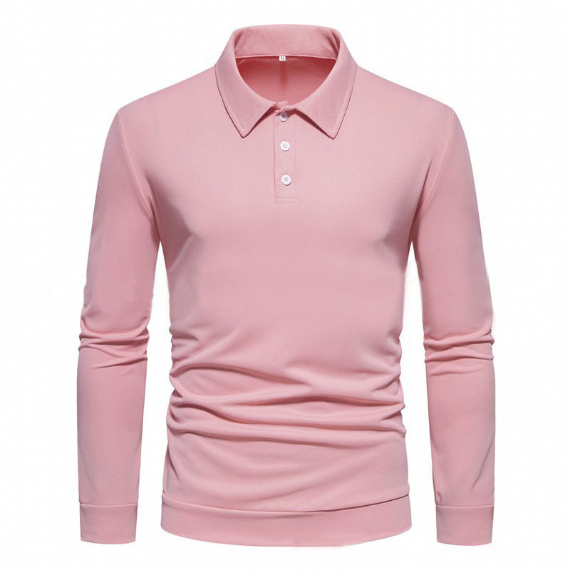 Chemise polo à manches longues pour hommes en tissu respirant avec des détails de boutons modernes Chic und Stil