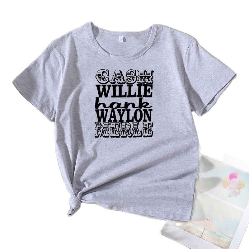 T-shirt graphique vintage pour femmes Chic und Stil