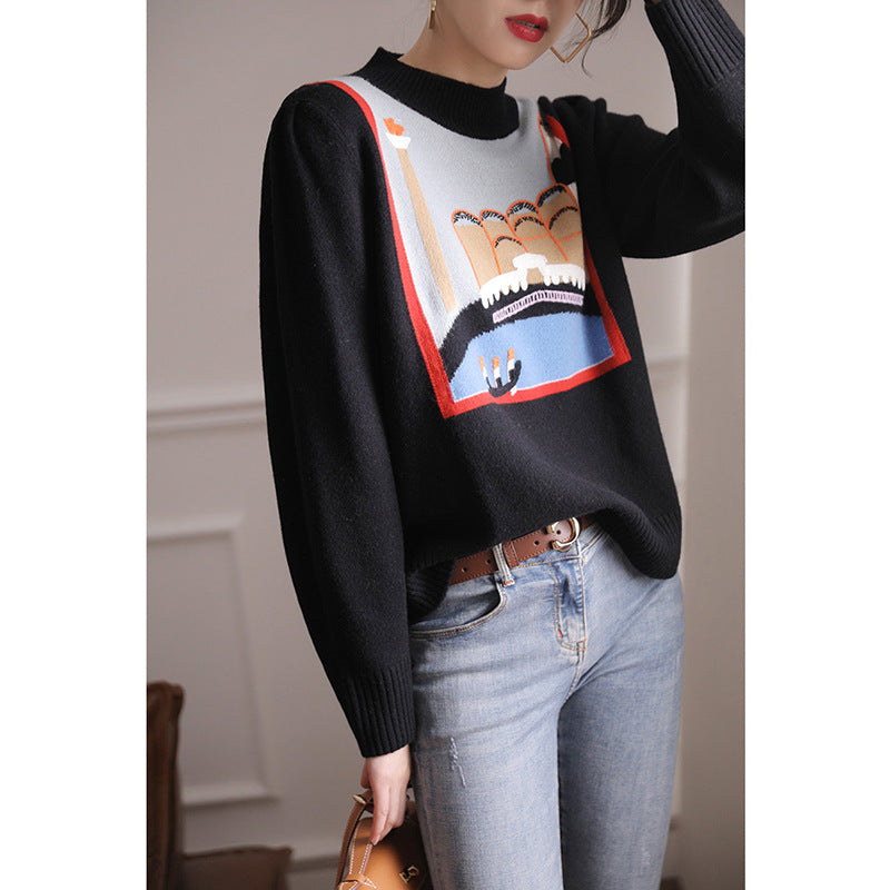 Pull en maille artistique pour femmes Chic und Stil