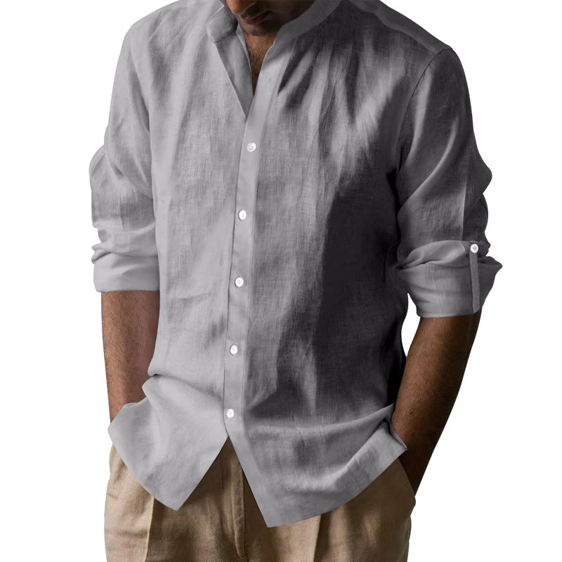 Chemise à manches longues décontractée pour hommes au style moderne avec design à boutons Chic und Stil