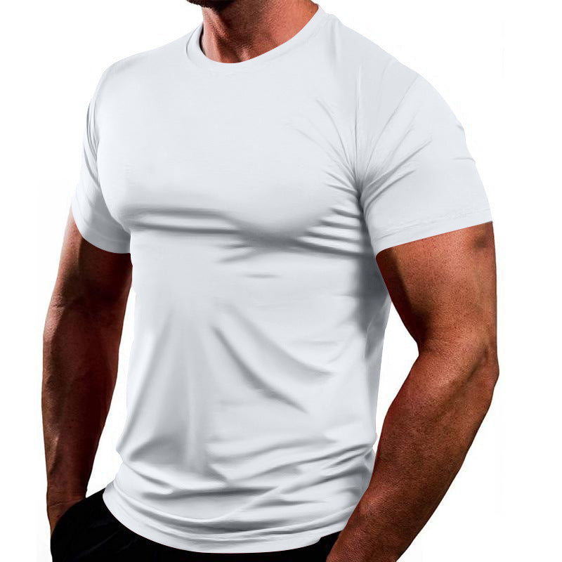 T-shirt de fitness respirant pour hommes en tissu léger avec coupe ajustée Chic und Stil