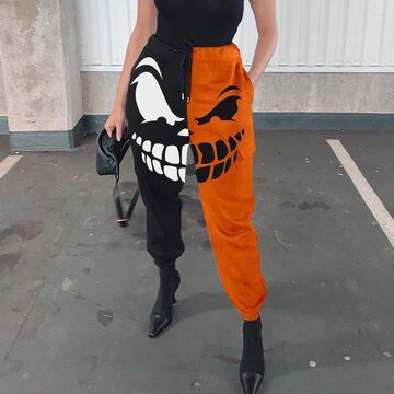 Pantalon de jogging sportif pour femmes avec impression frappante Chic und Stil
