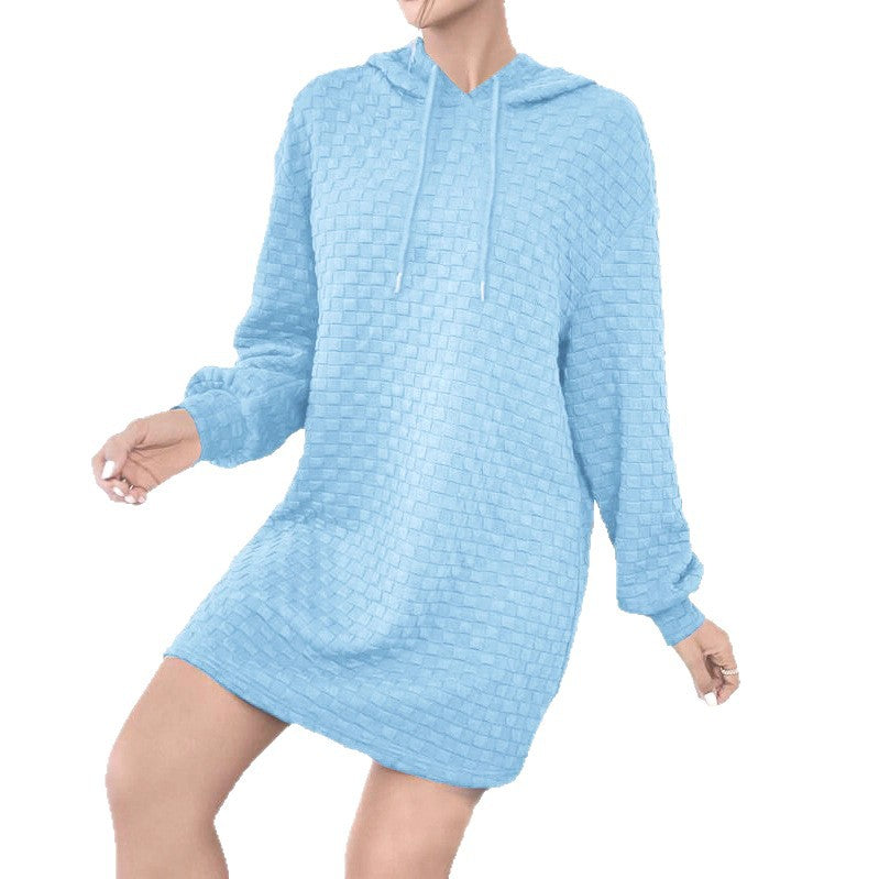 Robe à capuche pour femme en matériau structuré Chic und Stil
