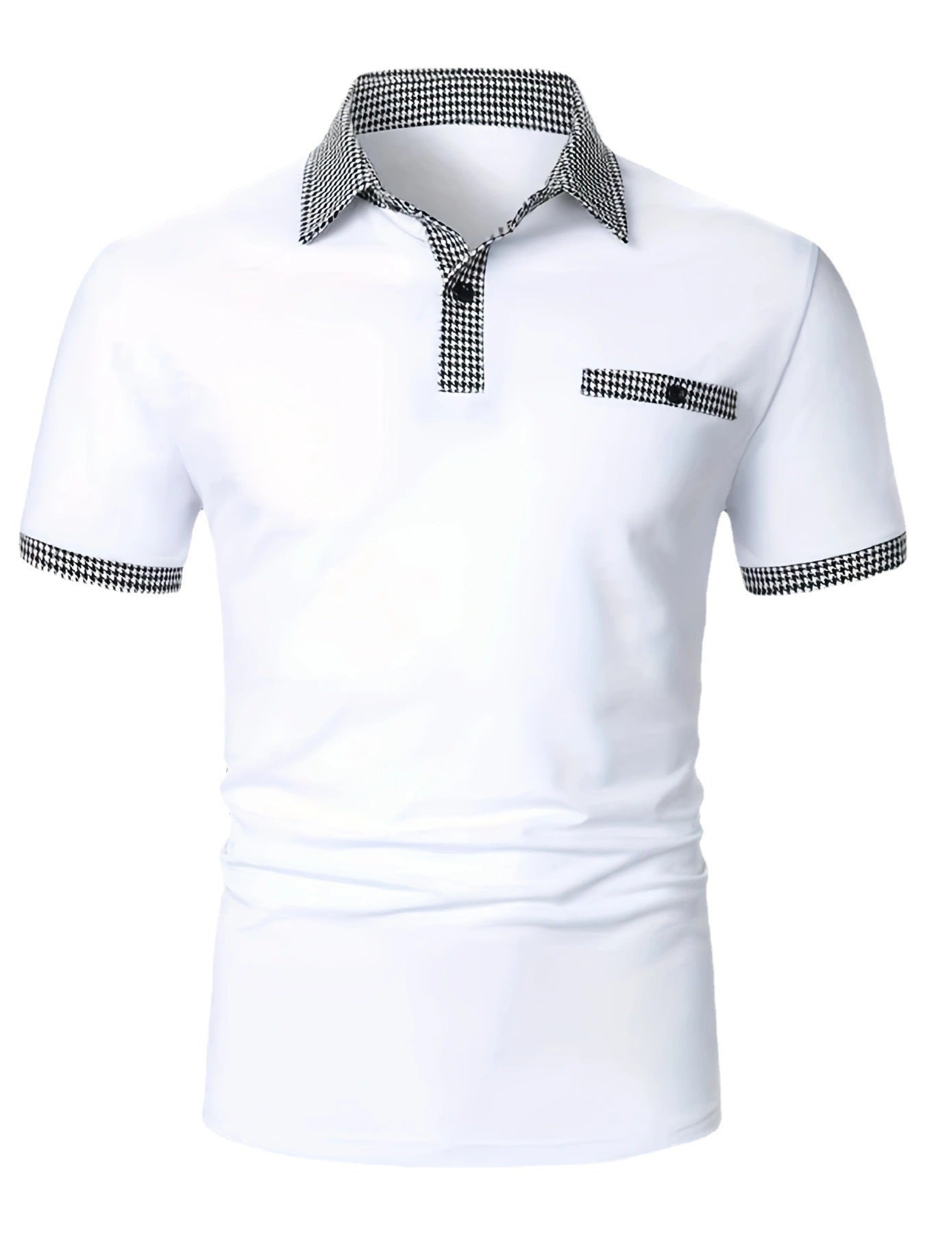Polo-shirt à manches courtes stylé pour hommes avec des accents à carreaux Chic und Stil