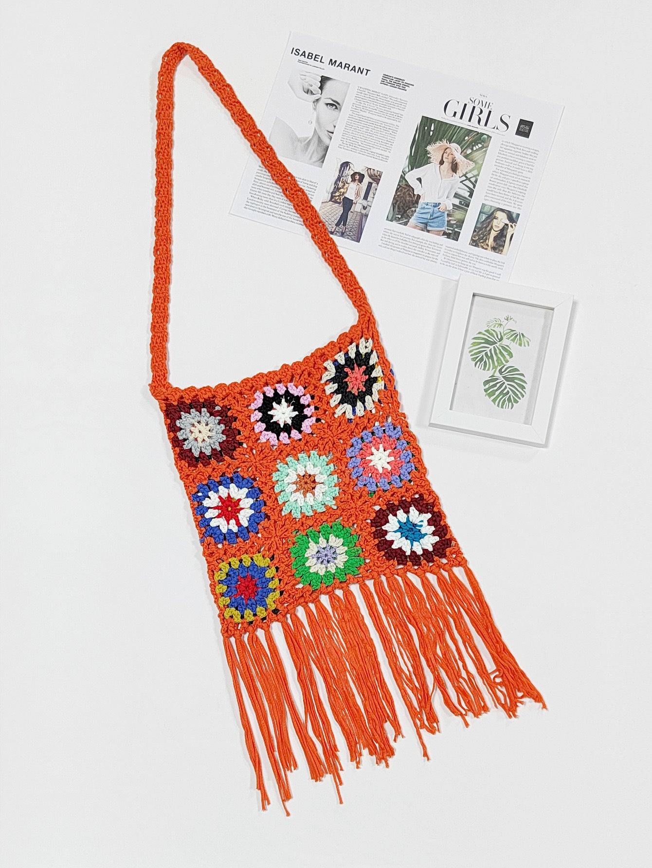 Sac bandoulière en crochet boho pour femmes Chic und Stil