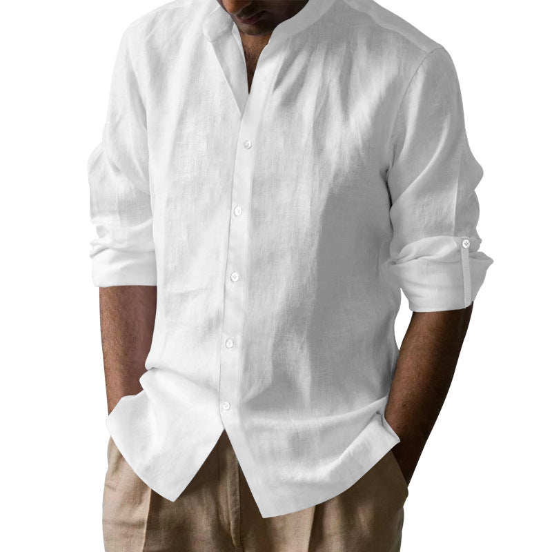 Chemise à manches longues décontractée pour hommes au style moderne avec design à boutons Chic und Stil