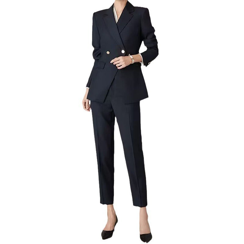 Veste de bureau pour femmes à double boutonnage ajustée Chic und Stil