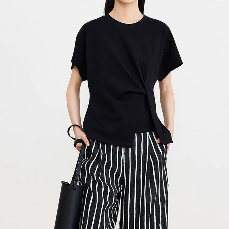 Haut décontracté à nouer à l'avant pour femmes Chic und Stil