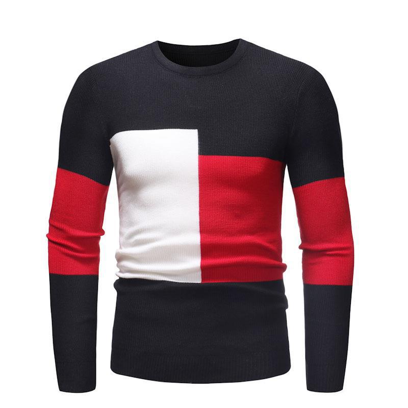 Pull homme designer avec motif à blocs moderne Chic und Stil