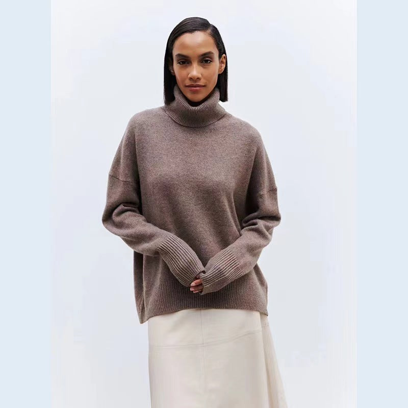 Pull à col loop pour femmes en matériau doux Chic und Stil