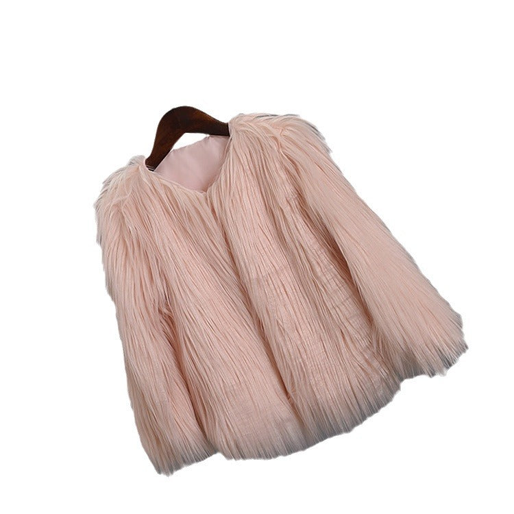 Veste en fausse fourrure féminine à coupe volumineuse Chic und Stil