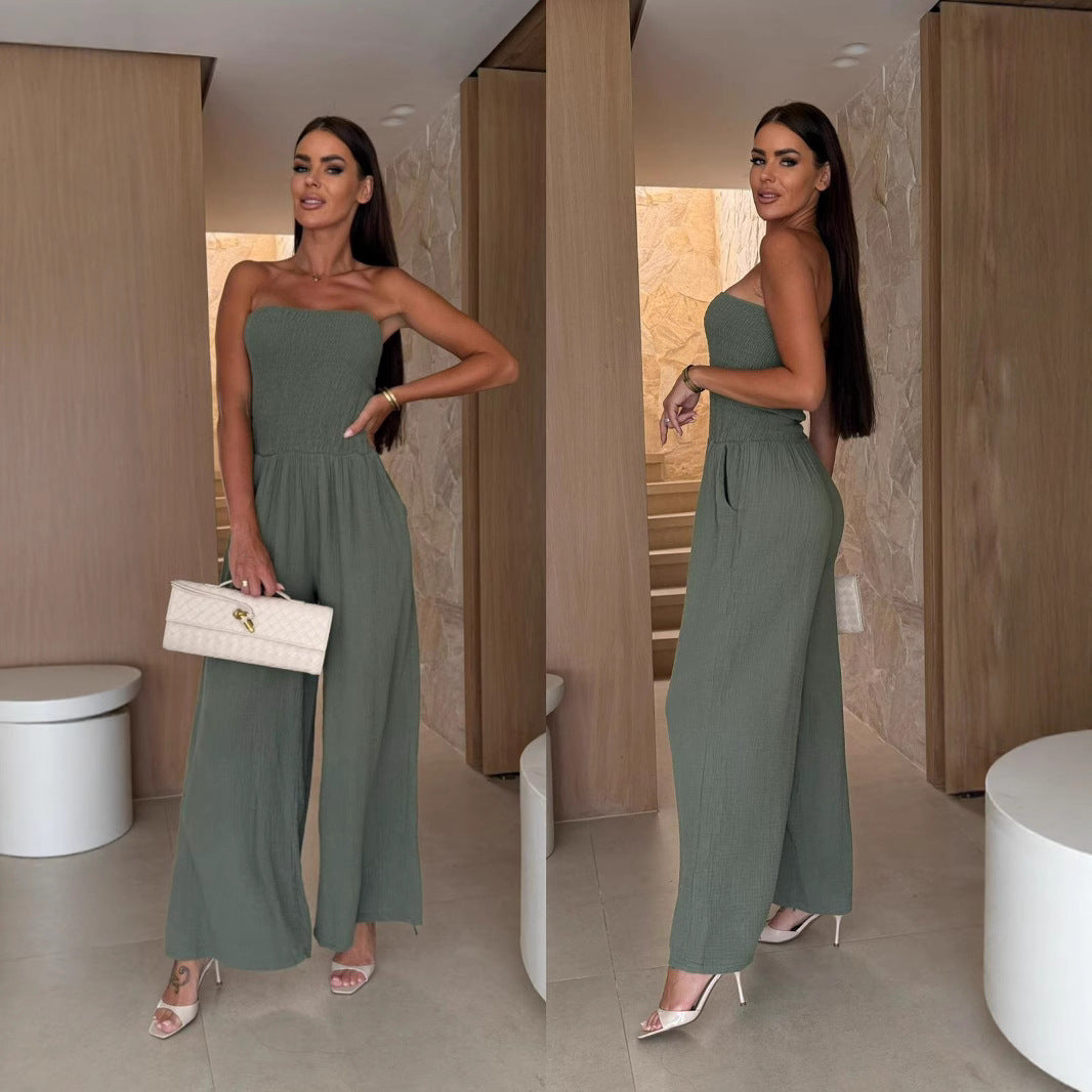 Combinaison sans bretelles pour femmes à jambes larges Chic und Stil