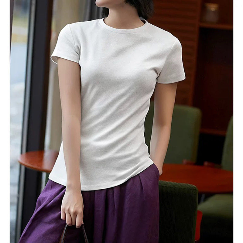 Haut court à manches courtes flottant pour femmes Chic und Stil