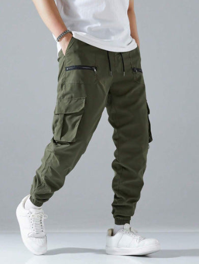 Pantalons cargo pour hommes avec poches zippées modernes Chic und Stil