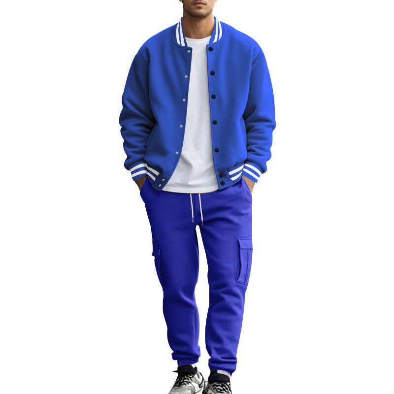 Veste bomber sportive pour hommes et pantalon de training cargo Chic und Stil