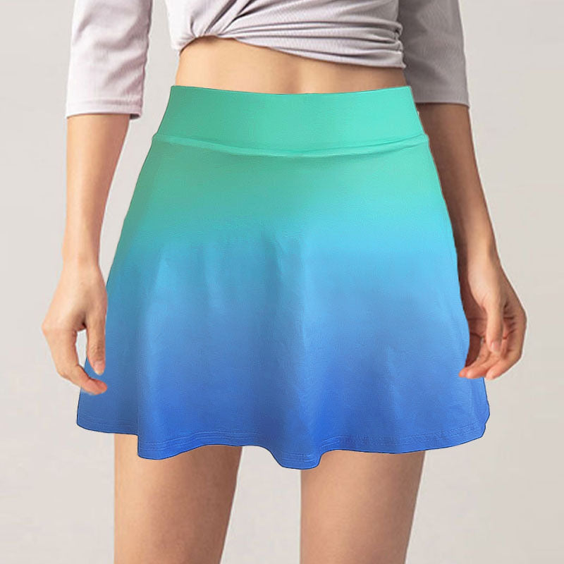 Jupe patineuse pour femmes avec dégradé de couleur fluide et ceinture élastique confortable Chic und Stil
