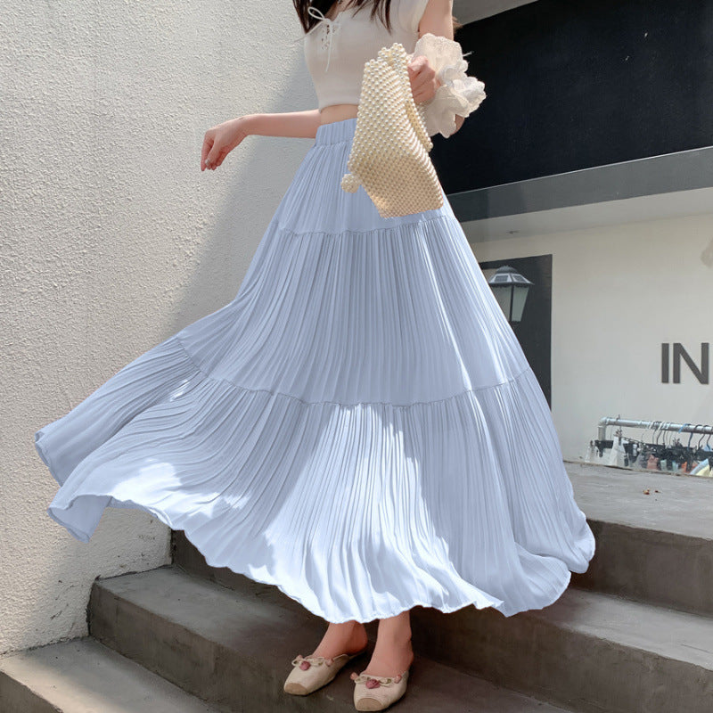Jupe maxi plissée fluide Chic und Stil pour femme