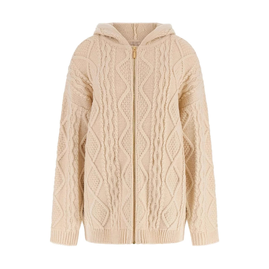 Dames cardigan avec capuche et fermeture éclair Chic und Stil