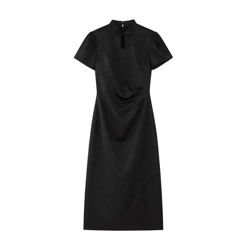 Robe midi élégante pour femmes avec détail en trou de serrure Chic und Stil