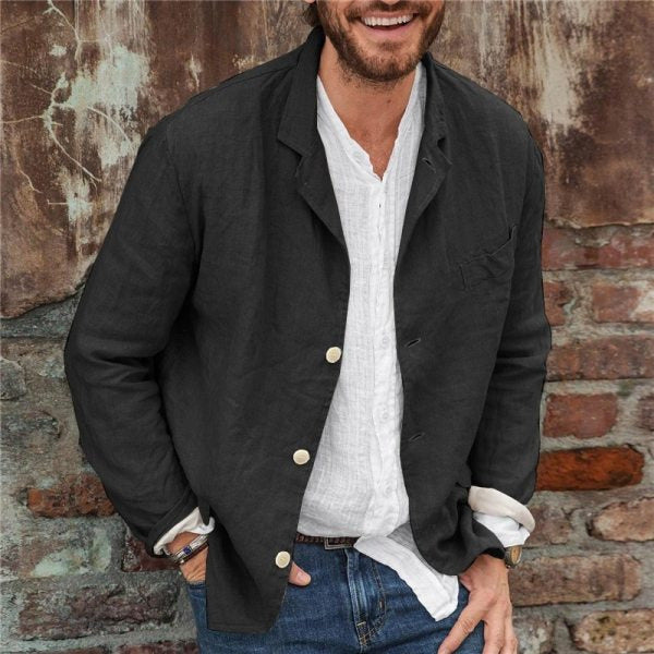 Veste en lin légère et aérée pour homme avec coupe classique Chic und Stil