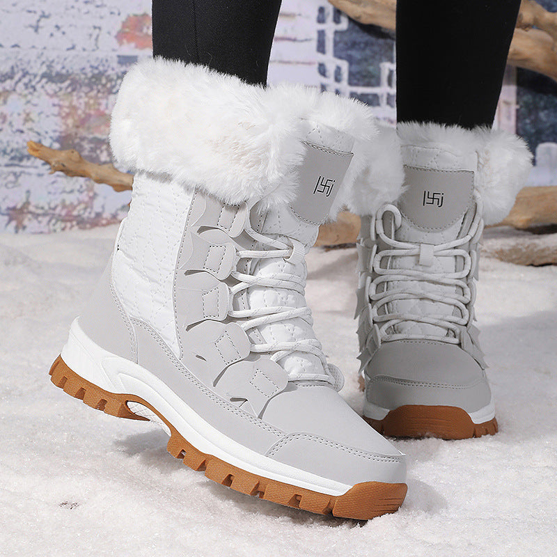 Bottes d'hiver pour femmes avec col en fausse fourrure isolante et semelle antidérapante Chic und Stil