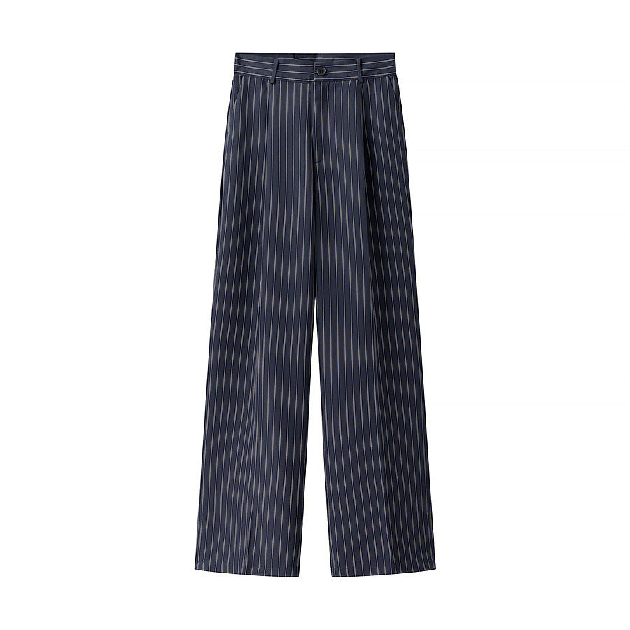 High-waisted fabric pants for women with an elegant striped pattern Chic and Style