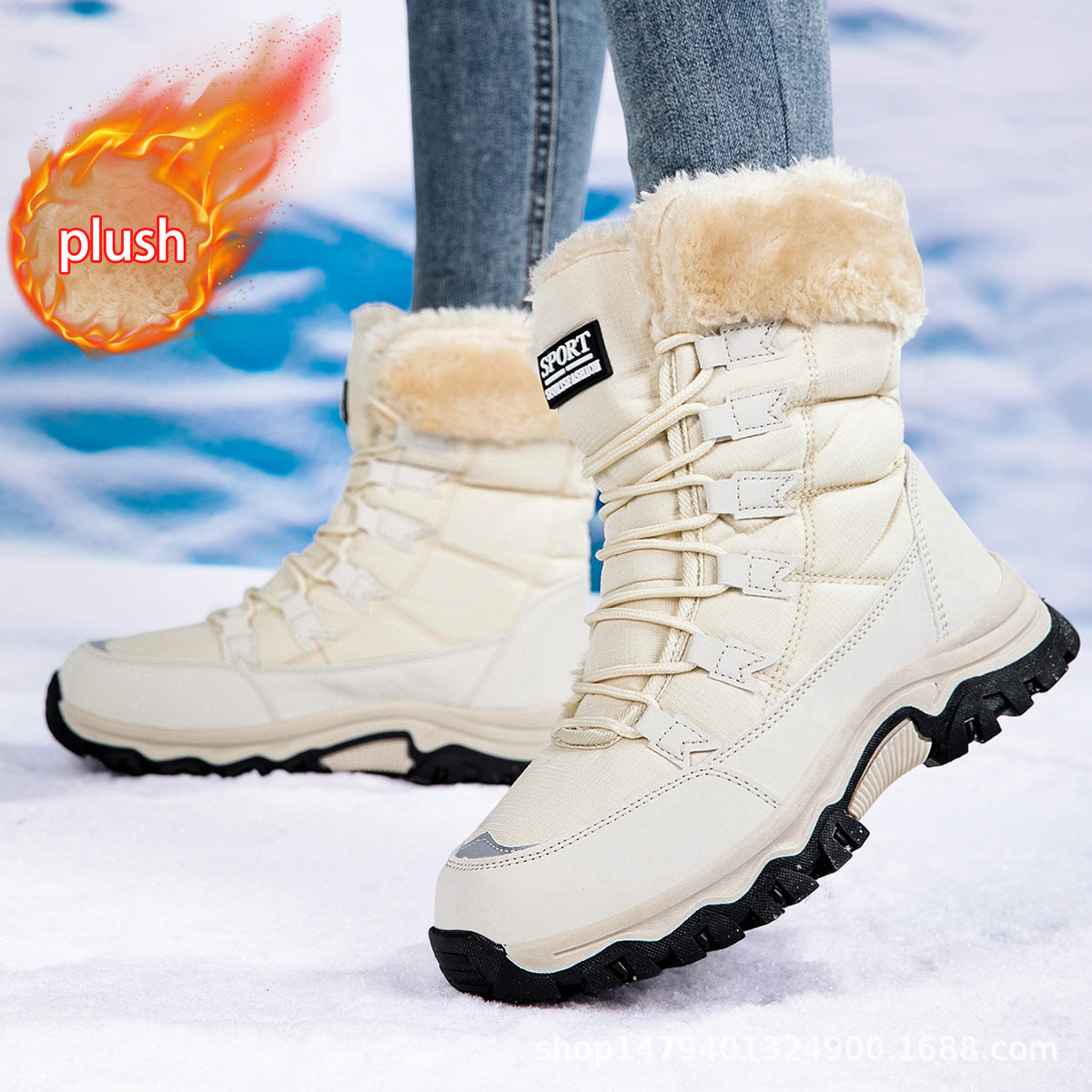 Bottes d'hiver chaudes pour femmes avec doublure confortable et semelle antidérapante Chic und Stil