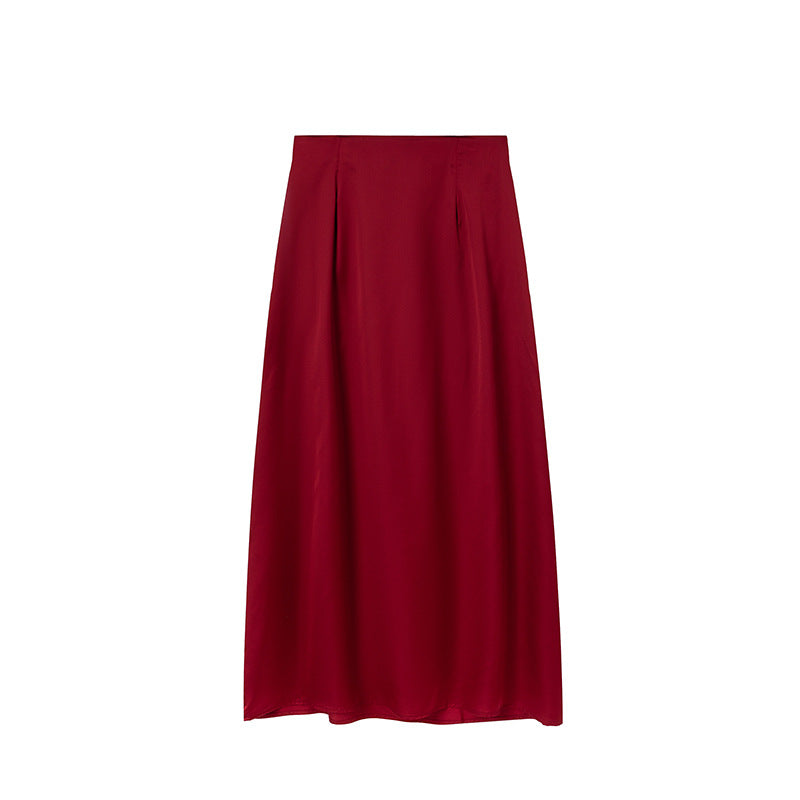 Jupe Maxi en Satin Femmes Chic und Stil