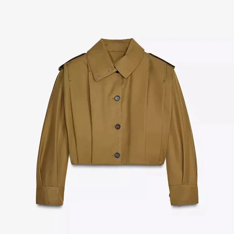 Blouse cintrée féminine à détails de boutons continus Chic und Stil