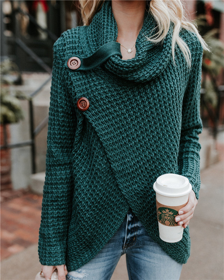 Veste en tricot pour femmes avec fermeture asymétrique et col confortable Chic und Stil